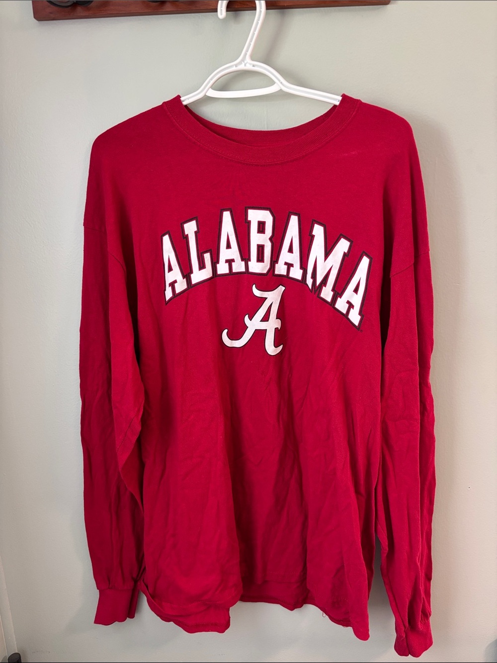 Fanatics Crimson Alabama Long-Sleeve Crewneck Shirt